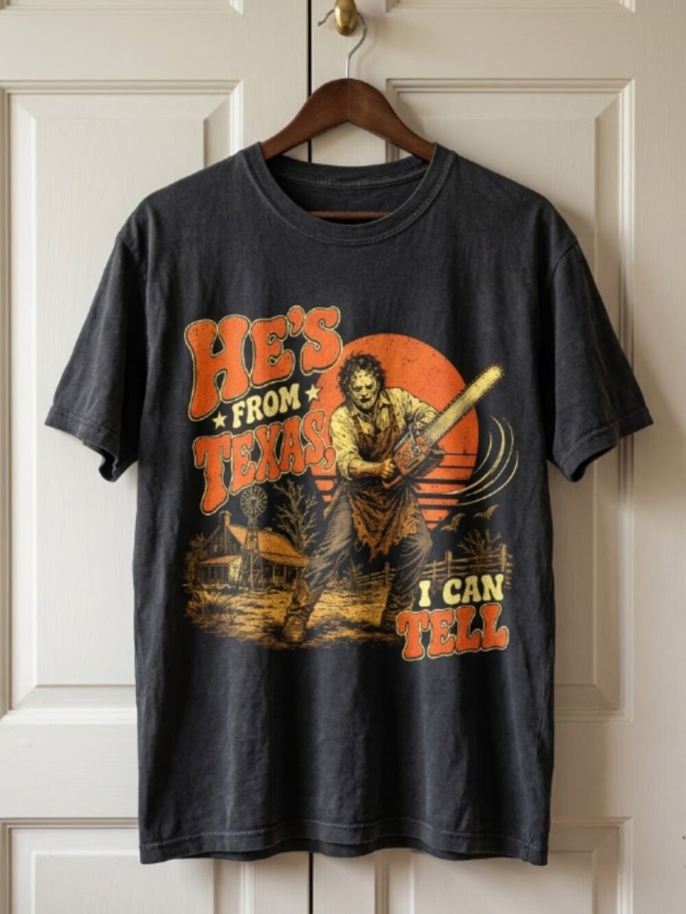 He's From Texas I Can Tell Shirt, Chainsaw Horror Shirt